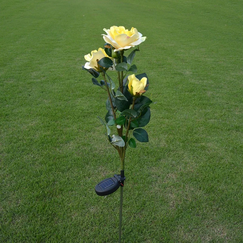 Solar Outdoor Rose Flower LED Lights for Wedding Light New Year Party Decoration | Лампы и освещение