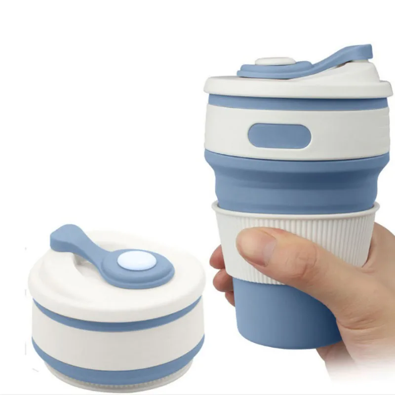 BAISPO силиконовая складная кружка для путешествий BPA бесплатная Портативная