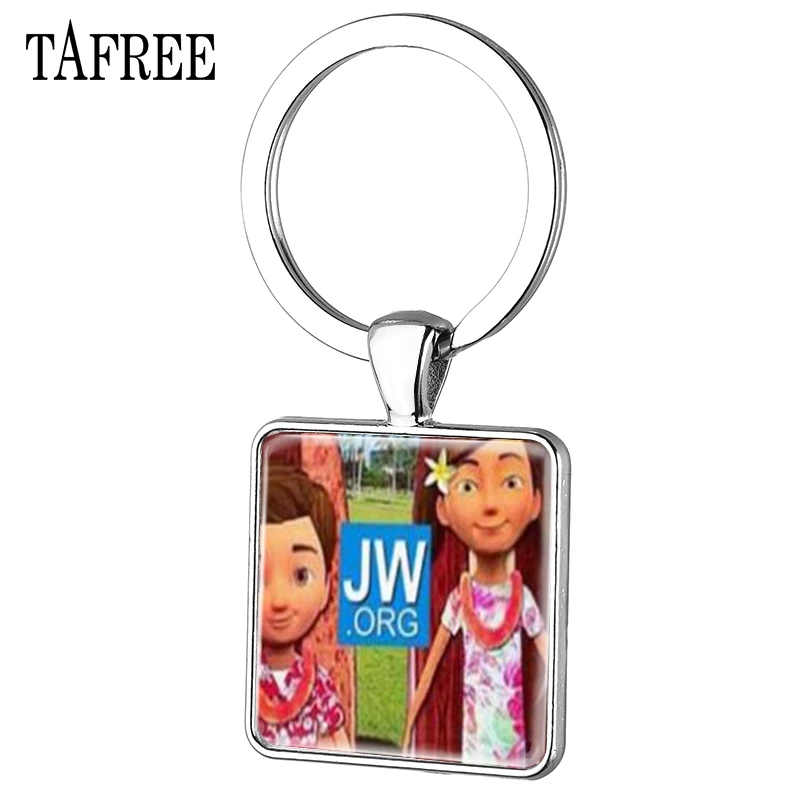 TAFREE JW. Орг квадратный брелок &quotбез крови&quot Иеговы Стекло кабошон с фото кулон
