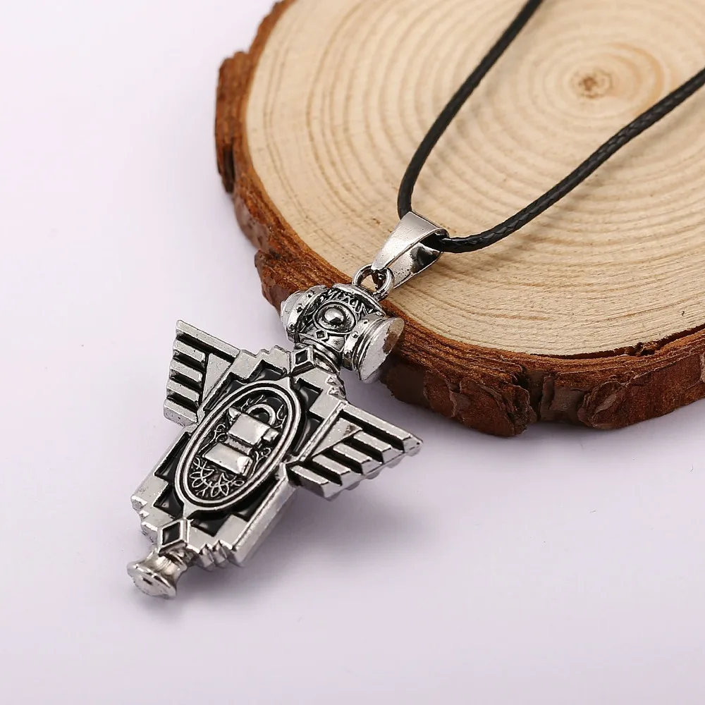 Готическое ожерелье в стиле панк Посеребренная бронзовая подвеска с логотипом The