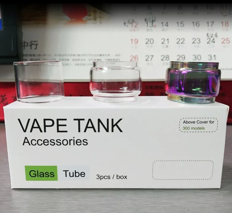 3 шт Высококачественная сменная стеклянная трубка для SMOK Resa Prince Tank 2 мл/7,5 мл Resa Stick Kit - Цвет: Normal Fat Rainbow