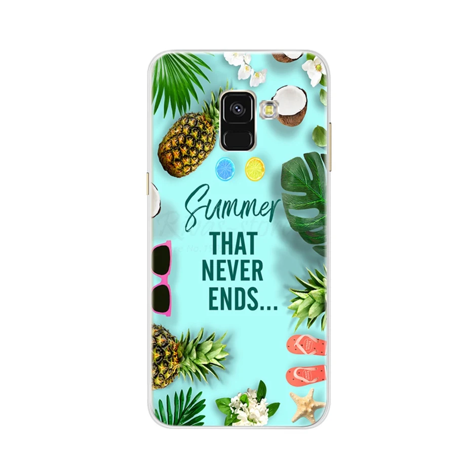 Чехол для Samsung Galaxy A8 2018 мягкий силиконовый чехол из ТПУ Plus A730F задняя крышка