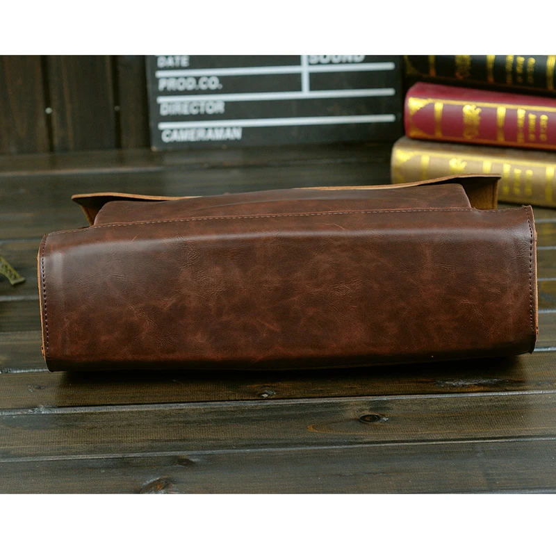 2020 New Fashion Genuine Leather Mens Messenger Bags Handbags Famous Brand Designer Real Briefcase Laptop Shoulder Bag | Багаж и сумки