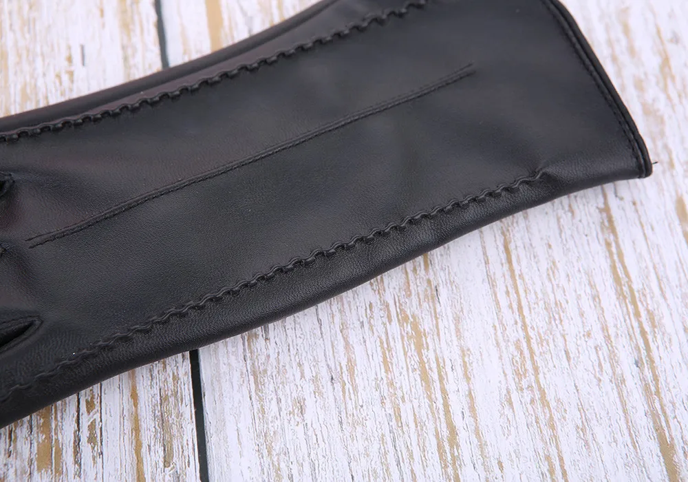 Женские перчатки guantes, кожаные перчатки, Осень-зима, сохраняющие тепло, с бантом, теплые, для вождения, плюс бархатные рукавички, удобные, luvas, зимние перчатки