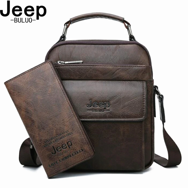 Мужские сумки на плечо jeep buluo комплект оранжевая сумка для документов и кошелек