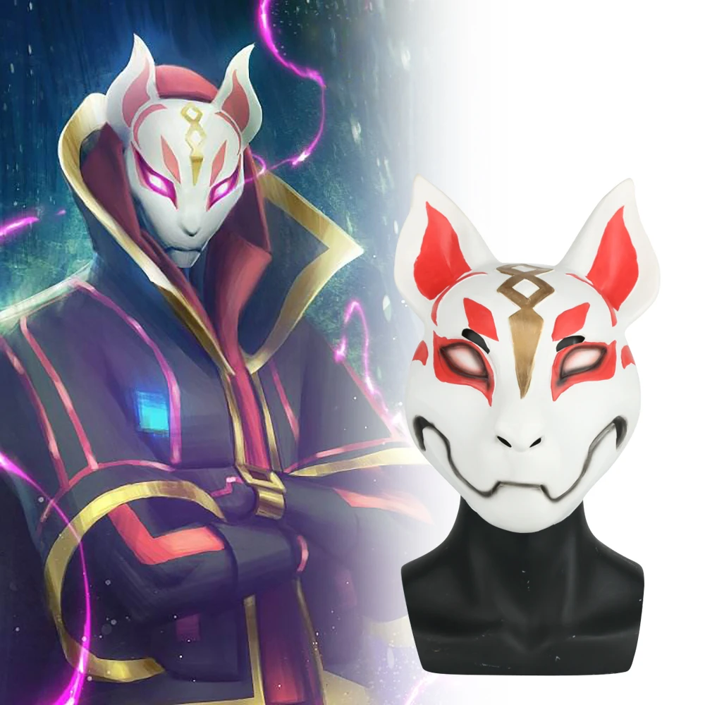 2018 игра Дрифт маска лиса kitsune животное Полная Голова для взрослых унисекс