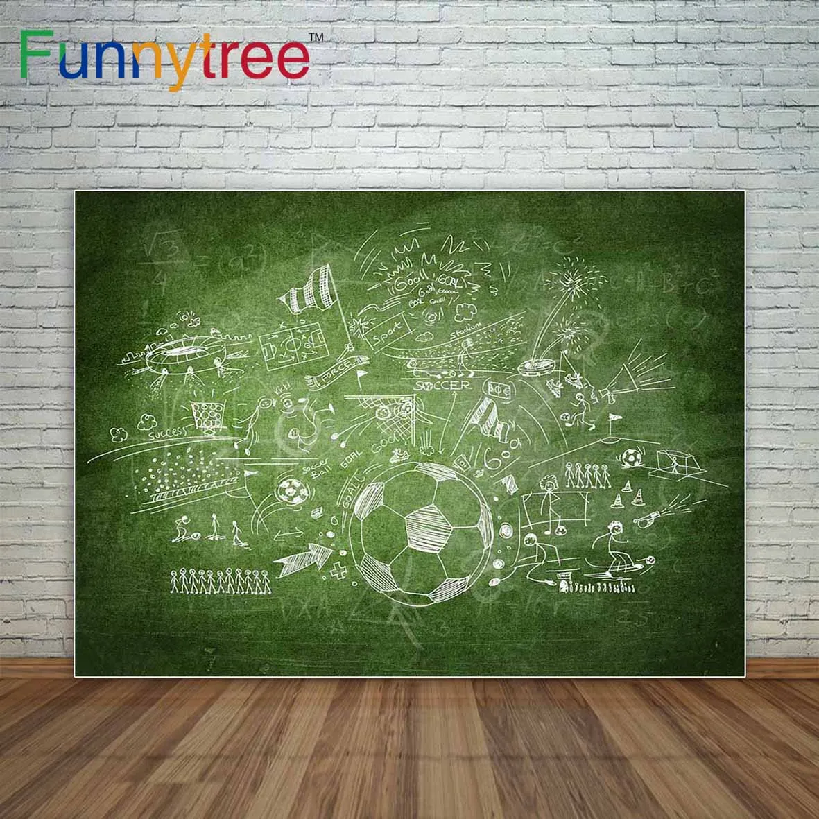 

Funnytree граффити футбол на зеленой доске фоновые декорации фоны для фотостудии Фотография Студия фоны