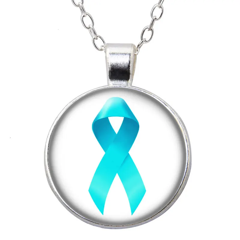 Красивая цветная розовая лента серебряный цвет/бронзовая подвеска ожерелье 25 мм