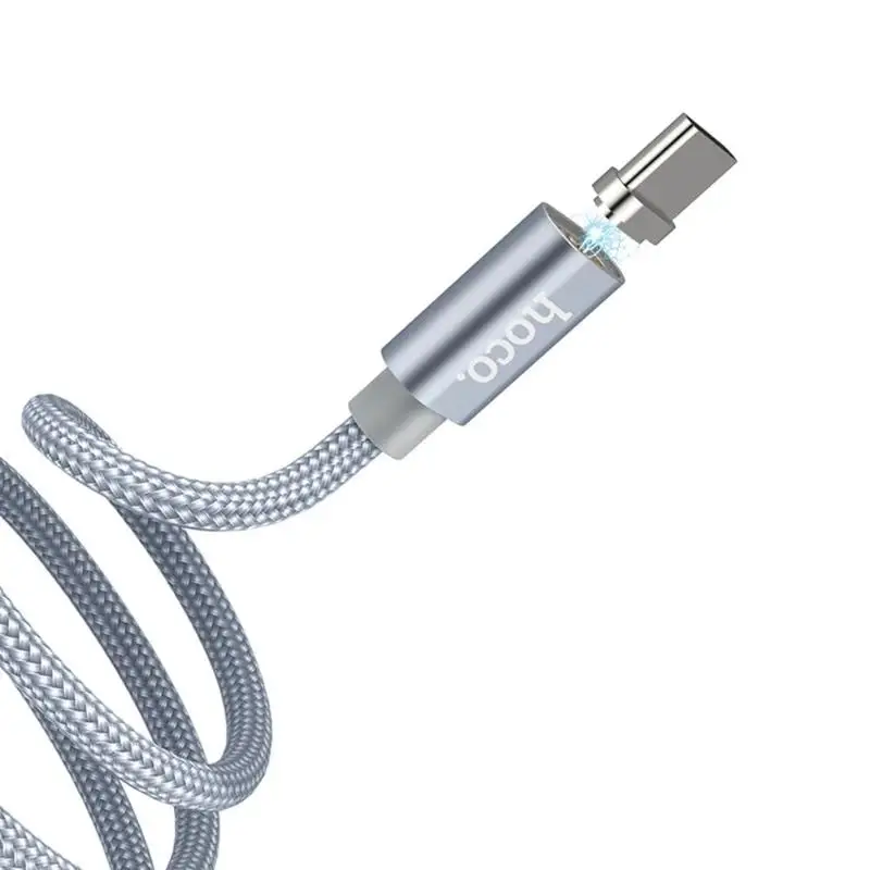 HOCO U40A 1 м плетеный нейлоновый Магнитный USB кабель для быстрой зарядки и синхронизации данных для телефонов Android кабель передачи данных для быстрой зарядки
