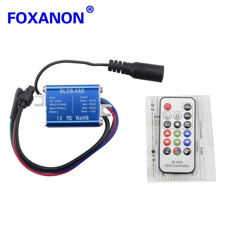 RGB контроллер 12-24 В DC 17Key IR LED водонепроницаемый инфракрасный пульт дистанционного