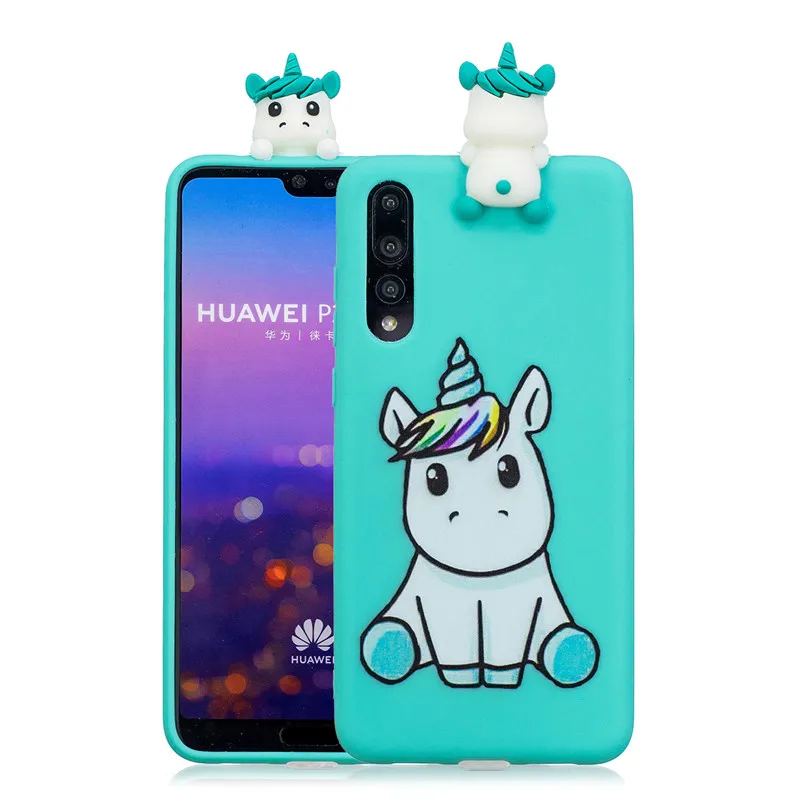 Мягкий силиконовый чехол FLYKYLIN для huawei P30 Lite, чехол для huawei P20 Pro P10 Lite, чехол на P8 Lite, чехол с мультяшными 3D игрушками