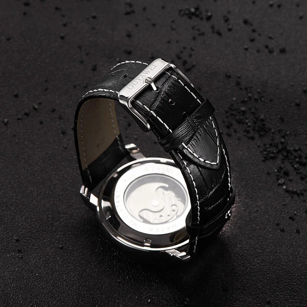 Tourbillon Мужские часы Топ бренд Роскошные автоматические механические кожа военные