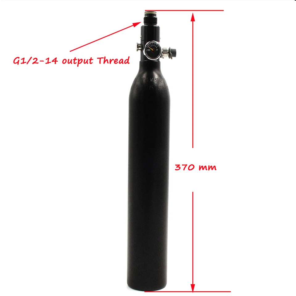 QUPB PCP Пейнтбол 4500PSI бак высокого давления 5/8-18 UNF резьба с регулятором 0.2L 0.26L 0.35L 0.45L
