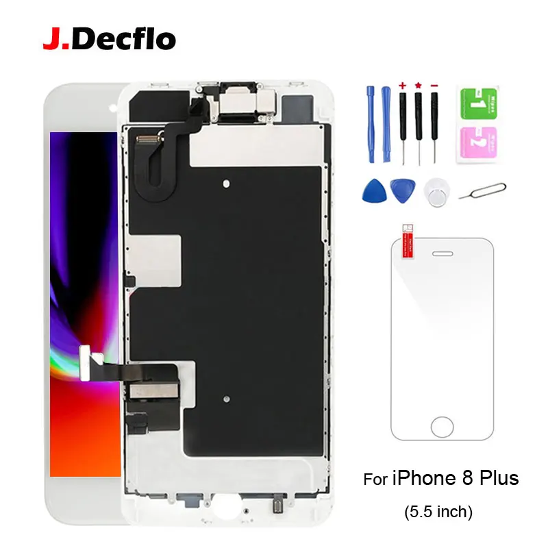 Для iphone 8 plus ЖК дисплей с сенсорным экраном дигитайзер + фронтальная камера ушной