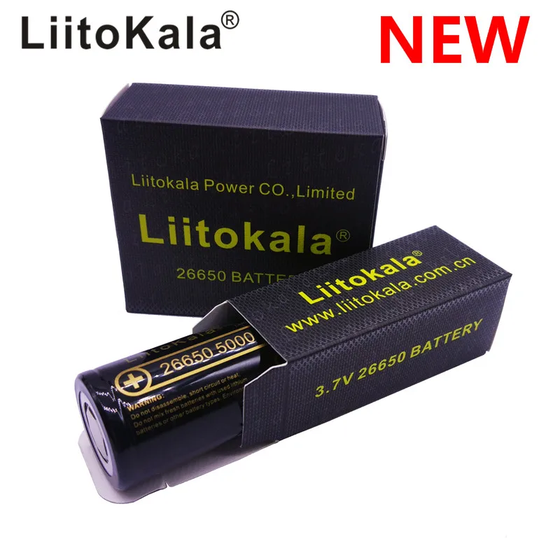 HK liitokala литиевая батарея 26650 5000 мАч 3 7 В 26650-50A подходит для новых моделей flashlig |