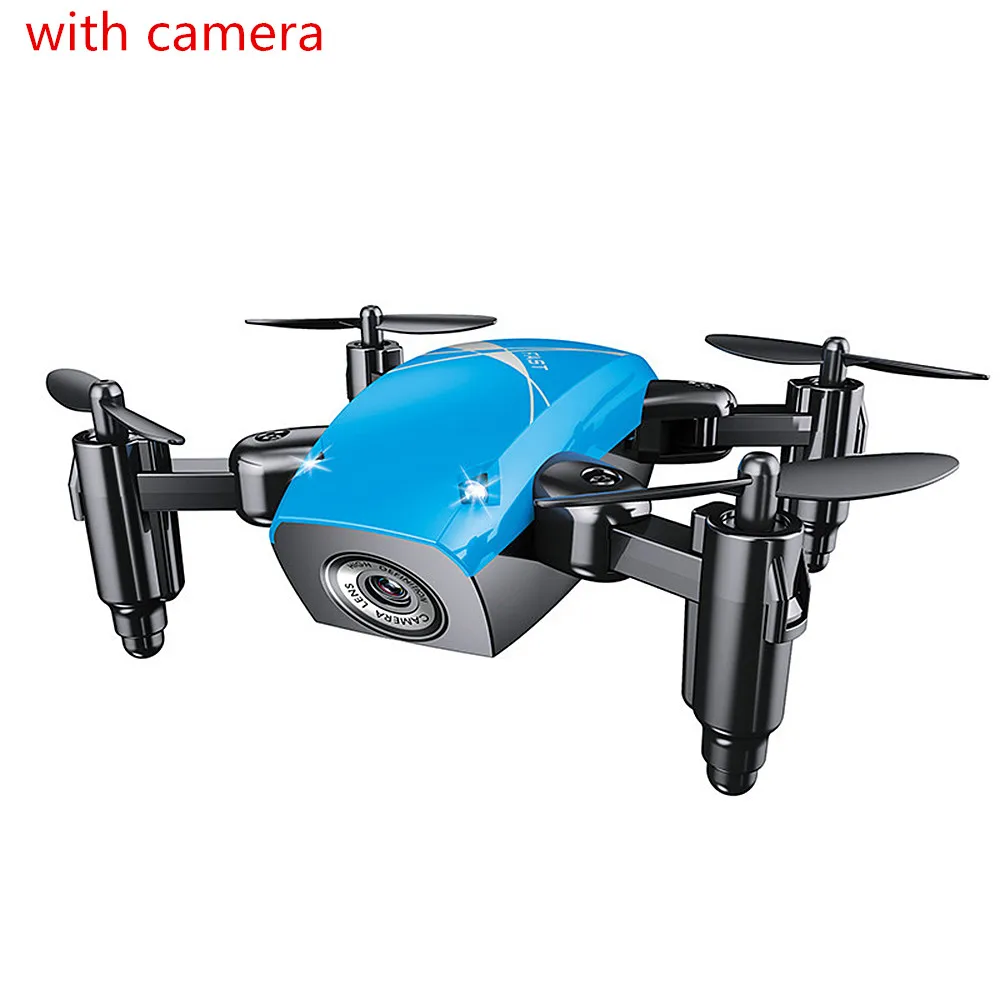 Opvouwbare Мини RC Карманный Дрон Квадрокоптер Vliegtuigen UAV WiFi Vaste Luchtfotografie Дроны с камерой HD - Цвет: Синий