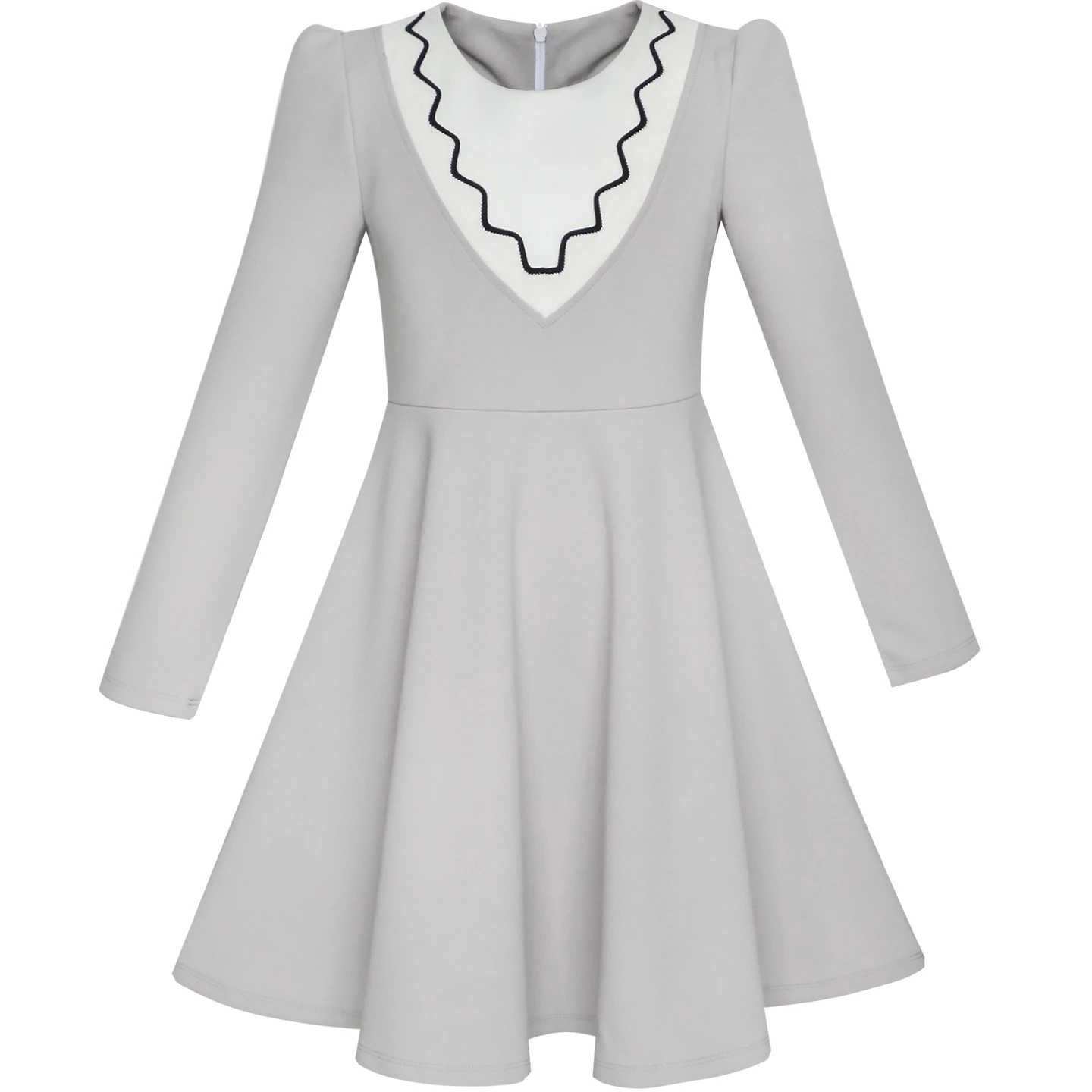 Sunny Fashion платья для девочек новогодние костюмы Школьная форма Белый воротничок