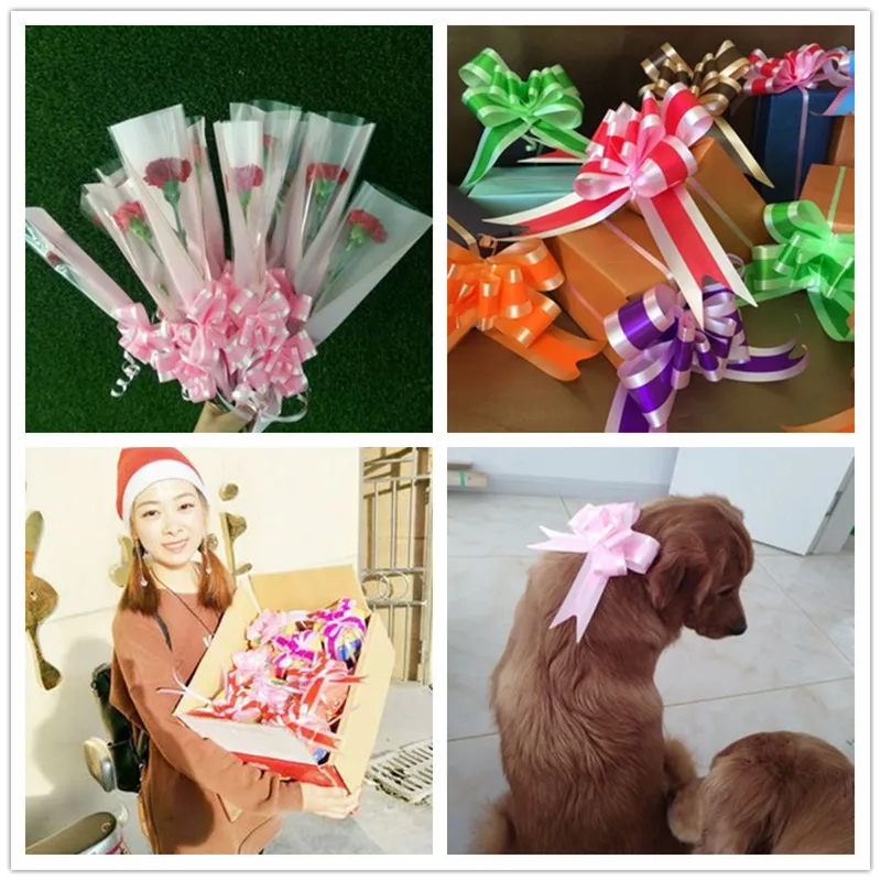 10 шт./лот 4 5 см x 73 банты Подарочные ленты рождественский подарок оберточная