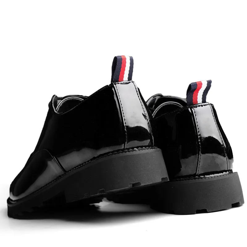 Туфли-оксфорды мужские деловые Кожаные классические заостренный носок плоская