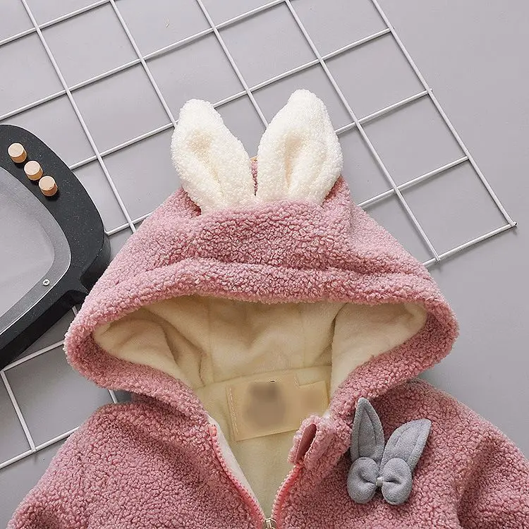 Зимнее флисовое пальто из искусственного меха для маленьких девочек теплая