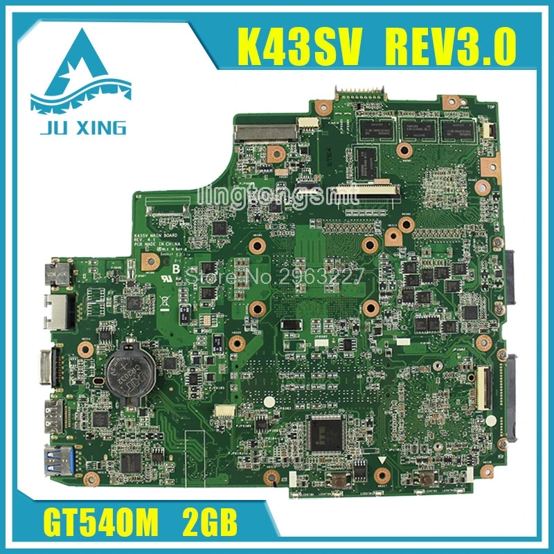Материнская плата K43SV REV3.0 GT540M 1 ГБ/GT630M для For Asus A43S X43S K43SJ материнская ноутбука |