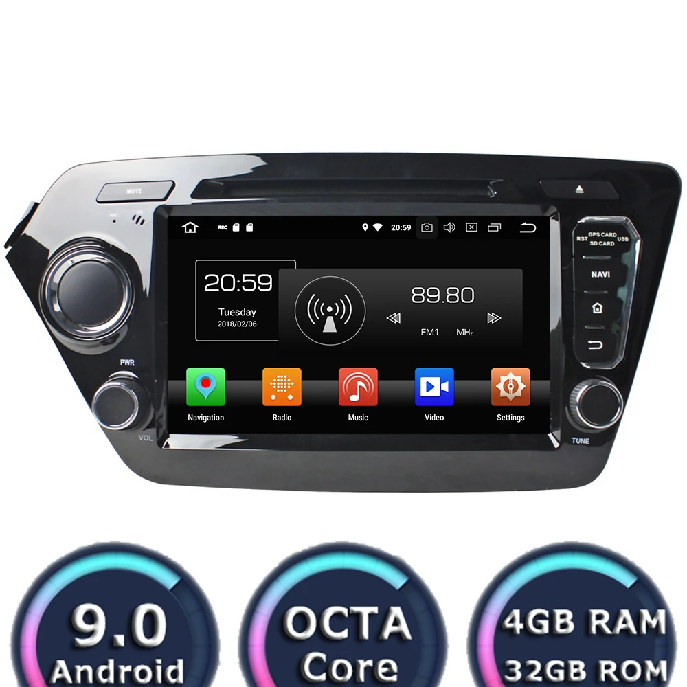 

Roadlover Android 9.0 Car DVD Autoradio Player For KIA K2 RIO 2011-2012 Stereo GPS Navigation Magnitol Double Din Octa Core MP3