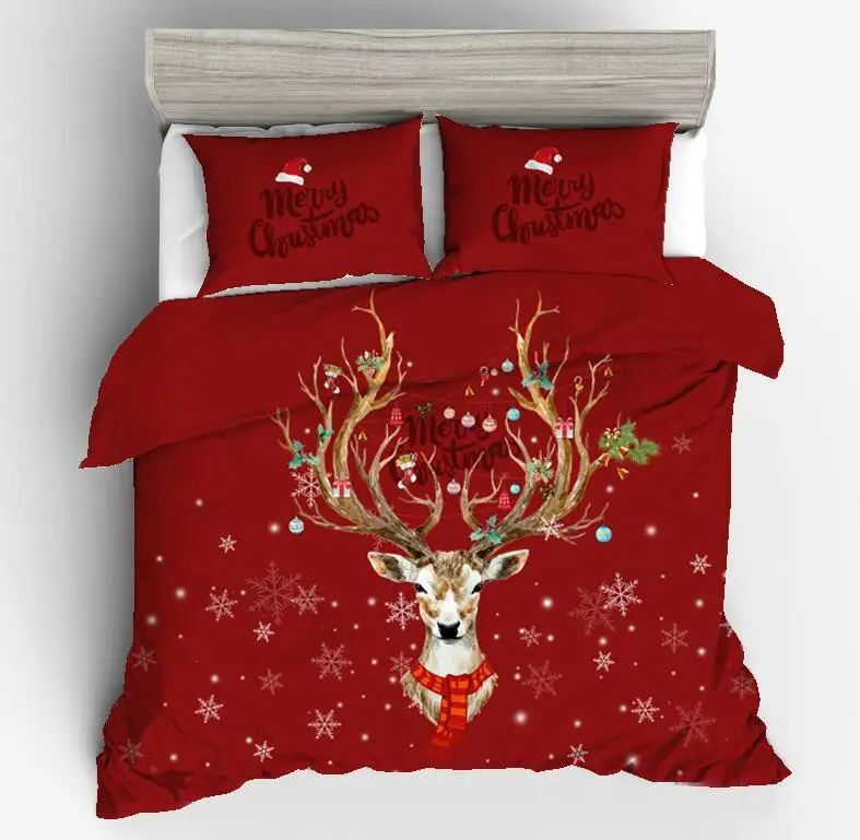 

3d Christmas bedding sets queen size duvet cover set Pillowcase Bed linen