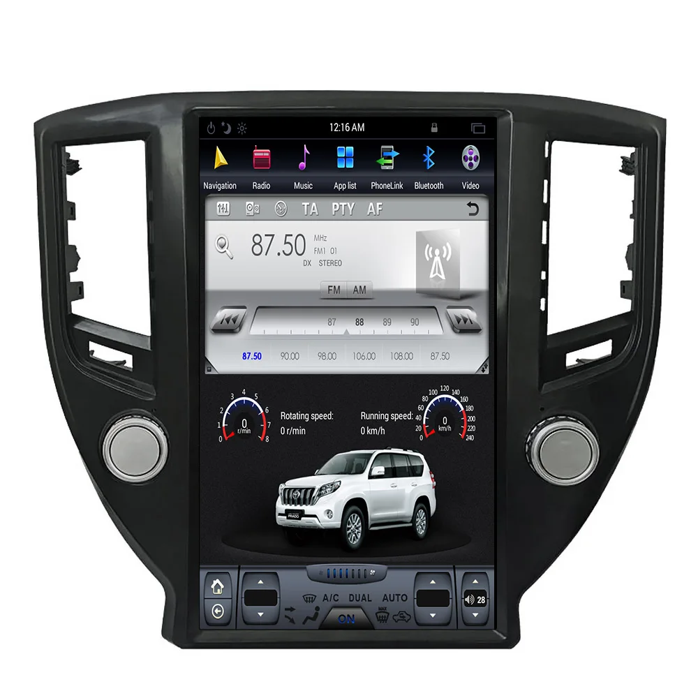 Автомобильная Мультимедийная магнитола Tesla style с GPS-навигацией для TOYOTA CROWN четыре