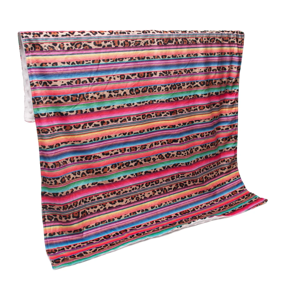 70 см * 90 Serape леопардовое одеяло Minky оптом заготовки фланелевые полосы детское