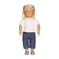 doll clothes white t shirtjeans suit fit 18 inch american doll accessories our generation