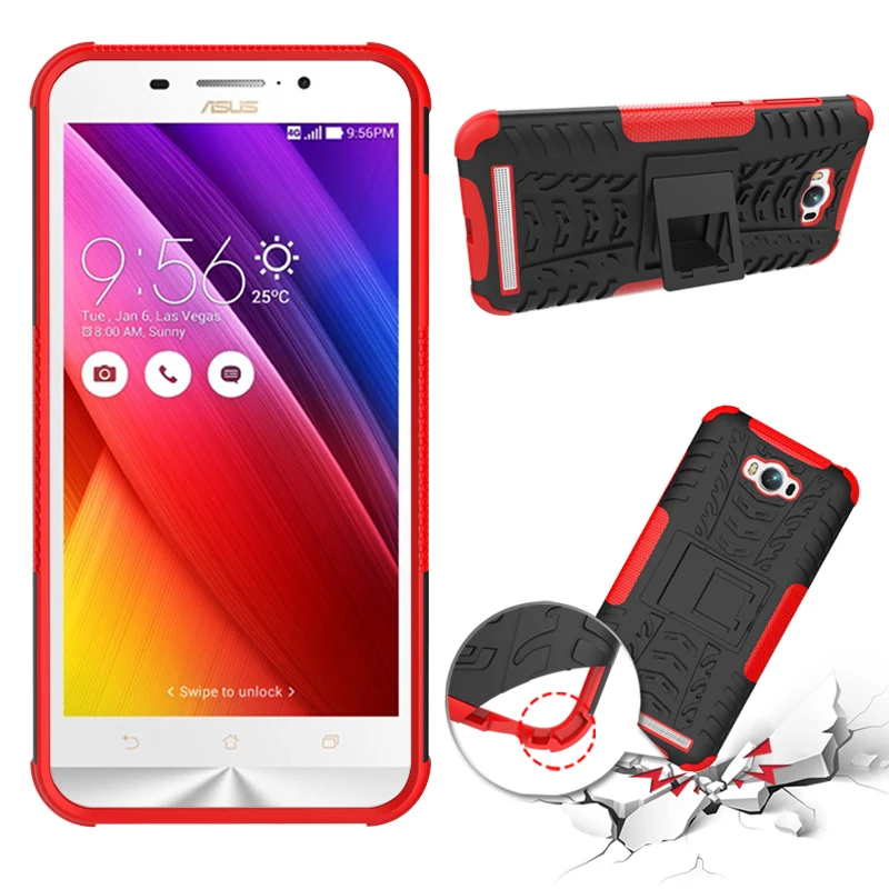 BrankBass 5.5inch For Asus Zenfone Max ZC550KL Case Heavy Rugged Armor Shockproof Kick Stand Cover for | Мобильные телефоны и
