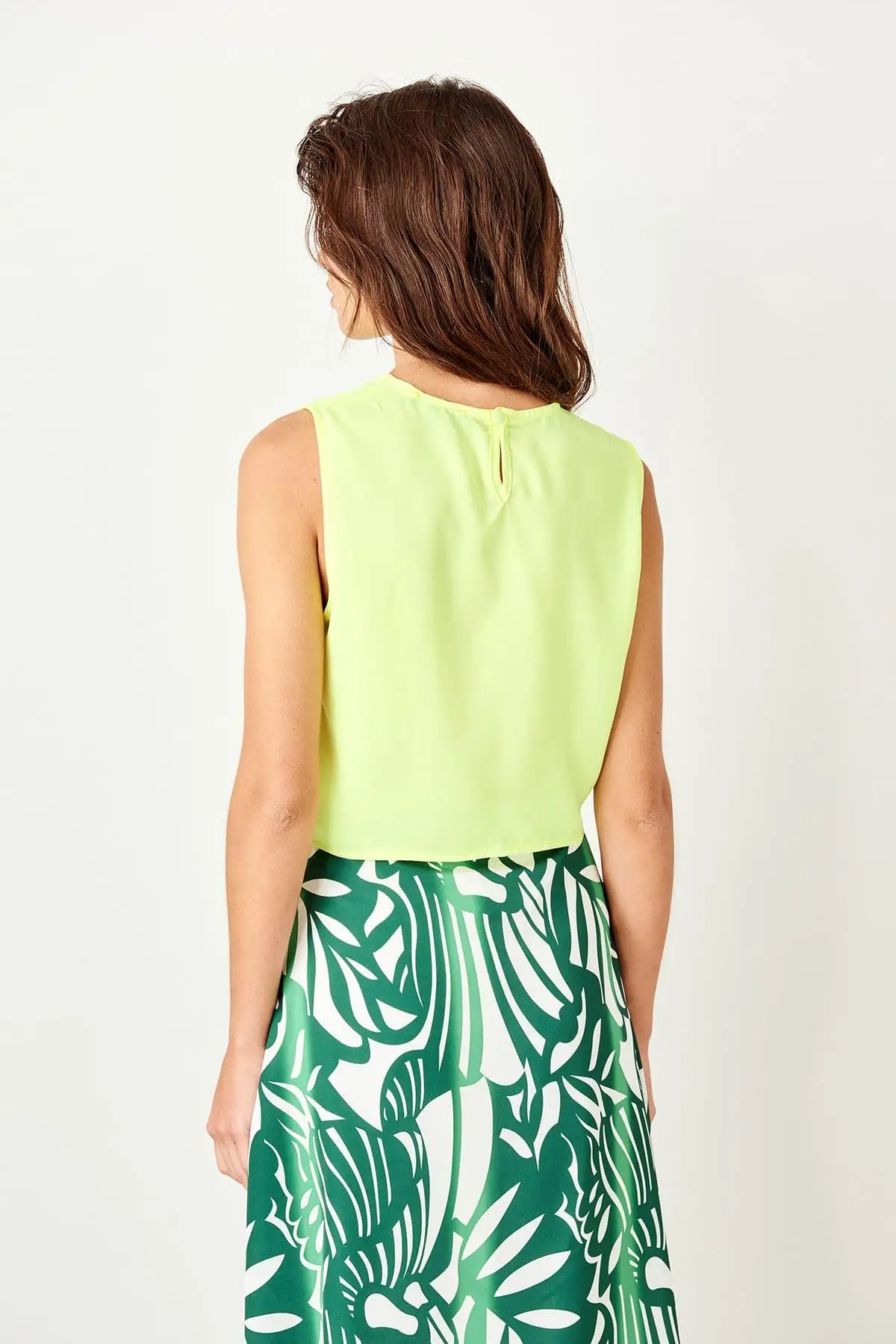 Trendyol зеленый шнуровки detayli Bluz TWOSS19ST0194| |