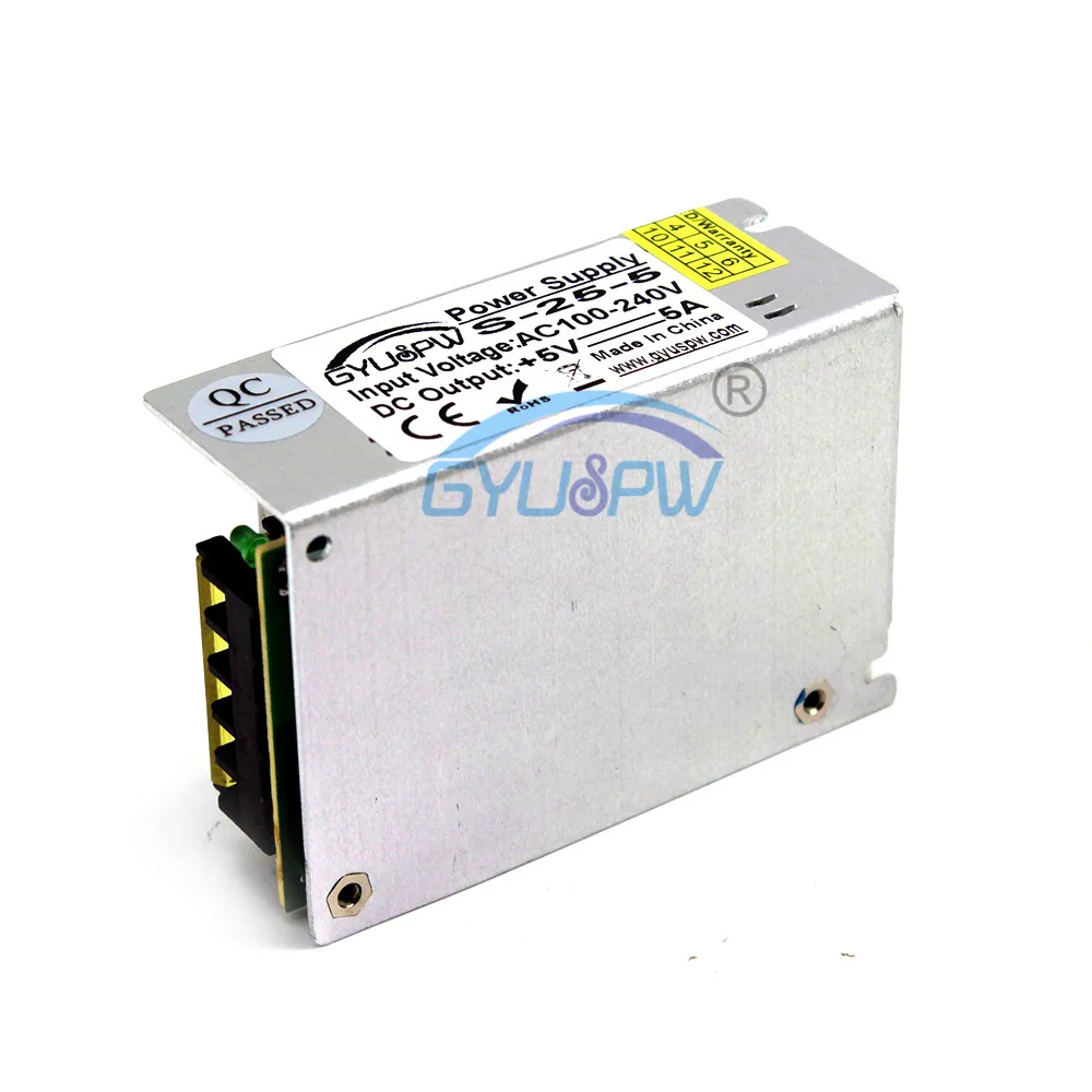 25W 5V 5A Малый Объем Один Выход импульсный источник питания Трансформатор 110V 220V AC-DC импульсивный источник питания для лампы светодиодные ленты CNC CCTV