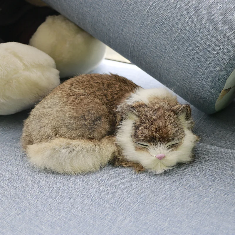 Реалистичная модель кота с животными меховые изделия котенок мебель для дома