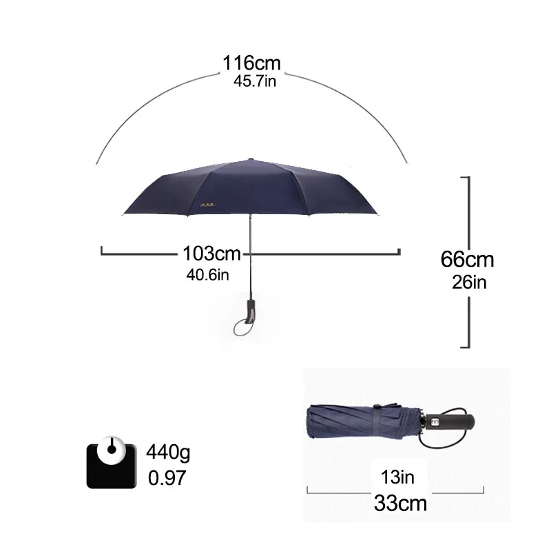 Автоматический ветрозащитный зонт для мужчин складной винтажный Зонт от дождя