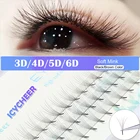 Ресницы ICYCHEER 3D4D5D6D, индивидуальные кластеры, русское наращивание, Объемные Накладные ресницы натуральных ресниц