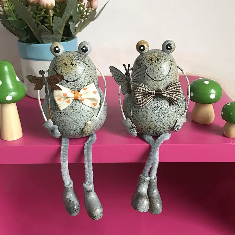 Лягушка Миниатюрные аксессуары для дома деревянные куклы 4 шт./компл. миниатюрный