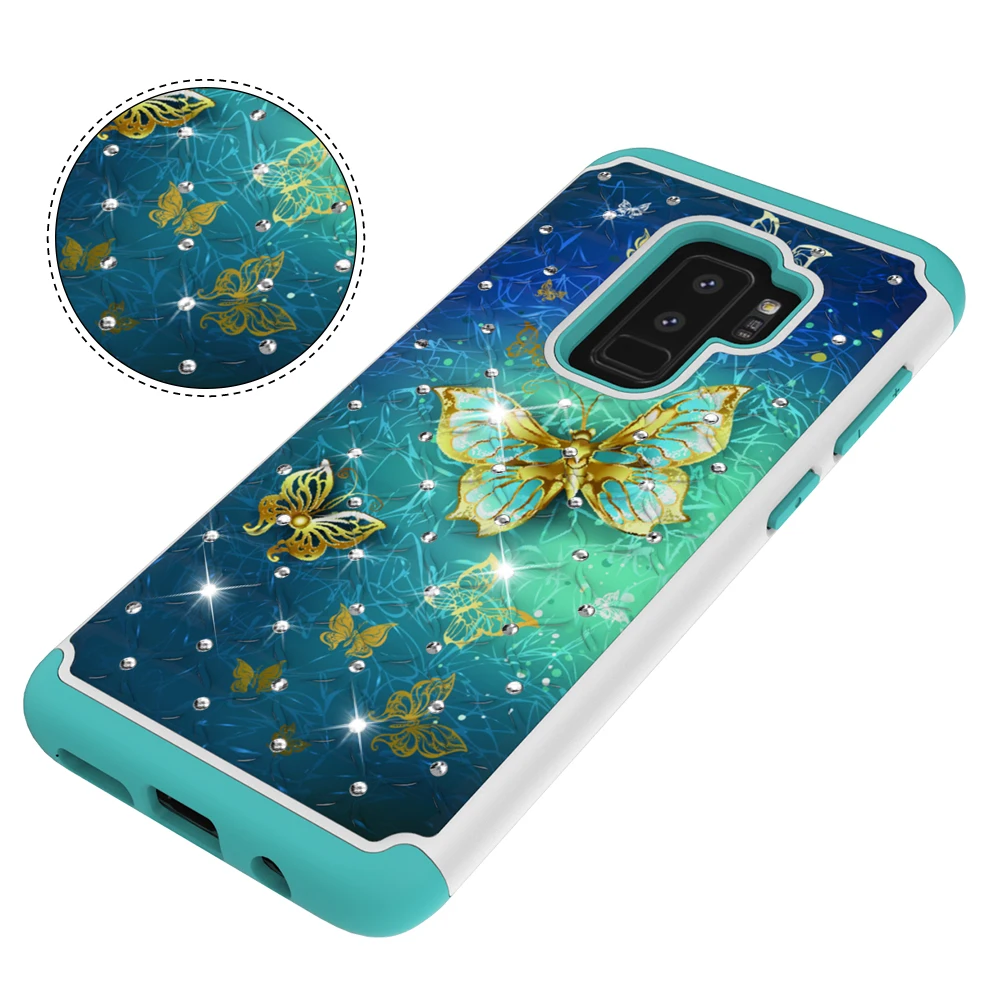 Чехол для Samsung Note 9 S10 + S9 S8 J3 J7 Prime 2017 2018 с блестящим рисунком защитный жесткий