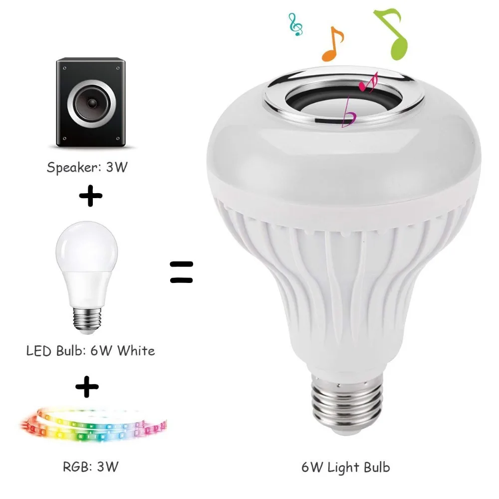 Беспроводной Bluetooth динамик ADDKEY + 12 Вт RGB лампа Светодиодная 110 В 220 умсветильник