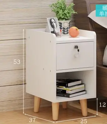 Louis Fashion Nightstands Bedside Cabinets Solid Wood Legs Nordic Minimalist Modern Multifunctional Storage Cabinet Simple - Цвет: G4