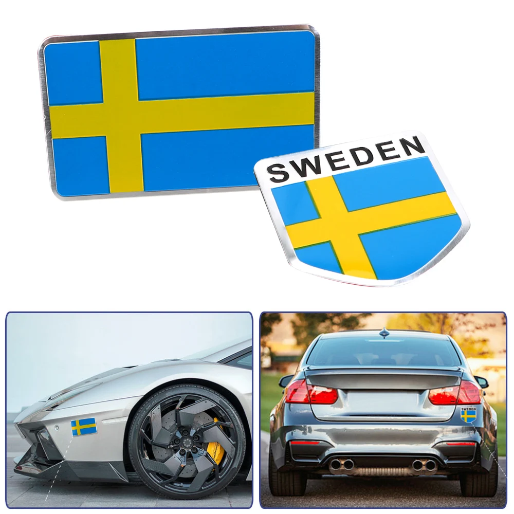 FORAUTO Шведский флаг автомобильная наклейка с защитой от царапин алюминиевая