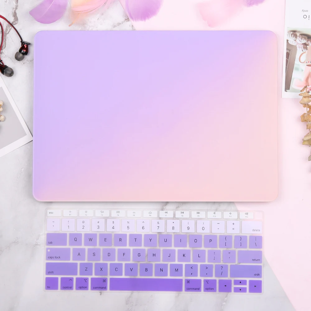 Redlai матовый чехол для Macbook Air 13 A1932 Pro 13 15 retina 12 дюймов с бесплатной клавиатурой чехол для ноутбука