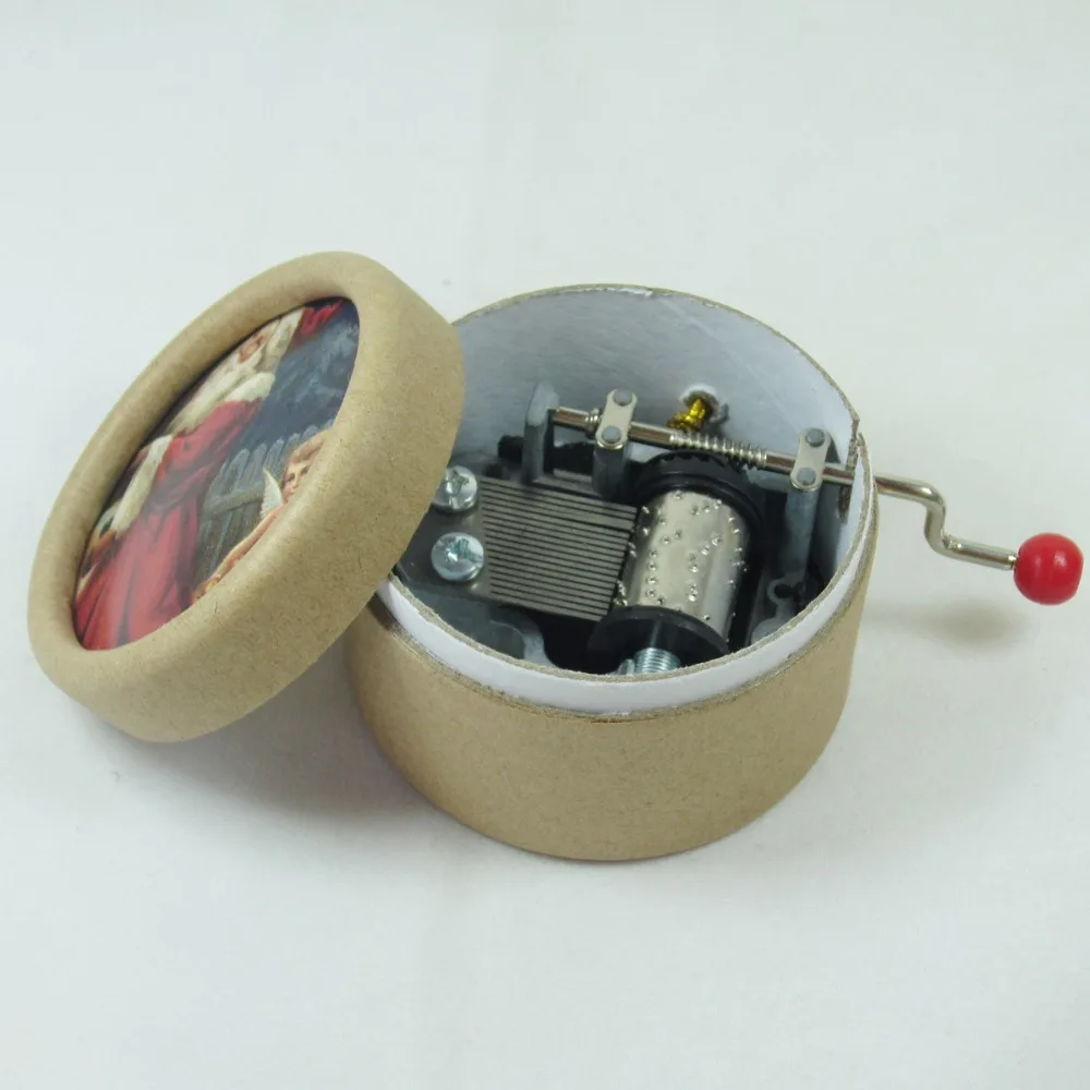 DIY из бумаги музыкальная шкатулка рождественские подарки, настраиваемая Мелодия Детский рисунок ручной Кривошип фото Музыкальная шкатулка