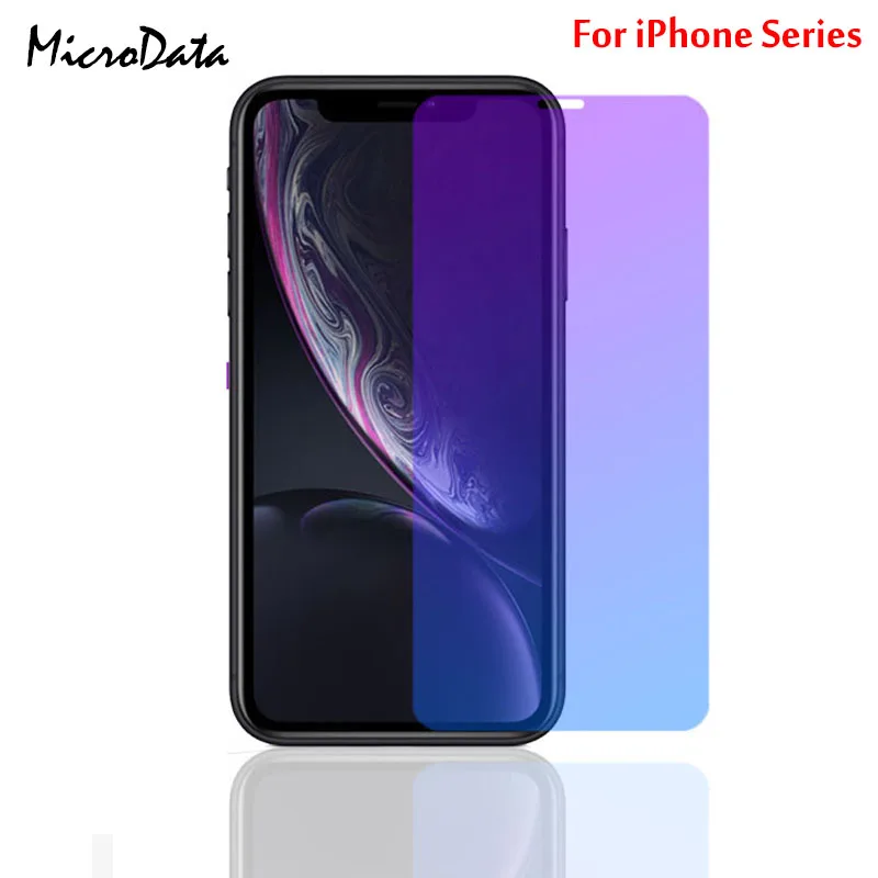 Закаленное стекло с защитой от синего излучения для iphone X 8 6 5G 6s plus 7 XS XR Max защита