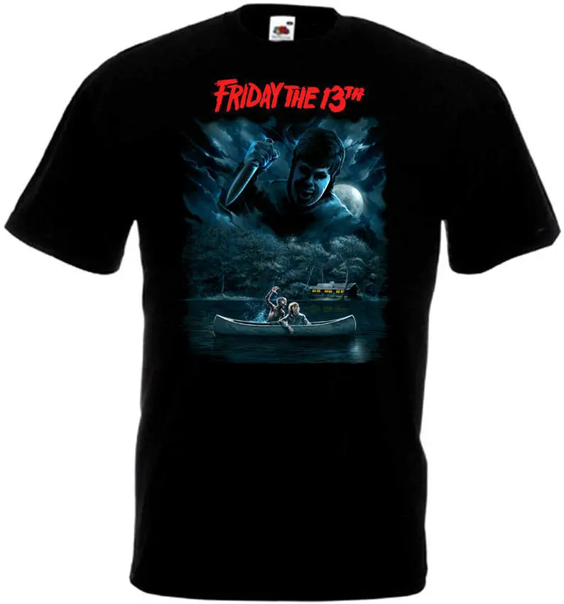 

Friday The 13th v47 T shirt black movie poster all sizes S-3XL New 2018 Hot Summer Casual T-Shirt Printing