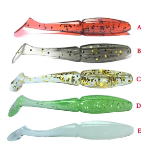 Мягкая приманка KMRESA 10 шт.лот с Т-образным хвостом, в виде червя, 5 см, 0,7 г, воббер для джиггинга, силиконовые приманки