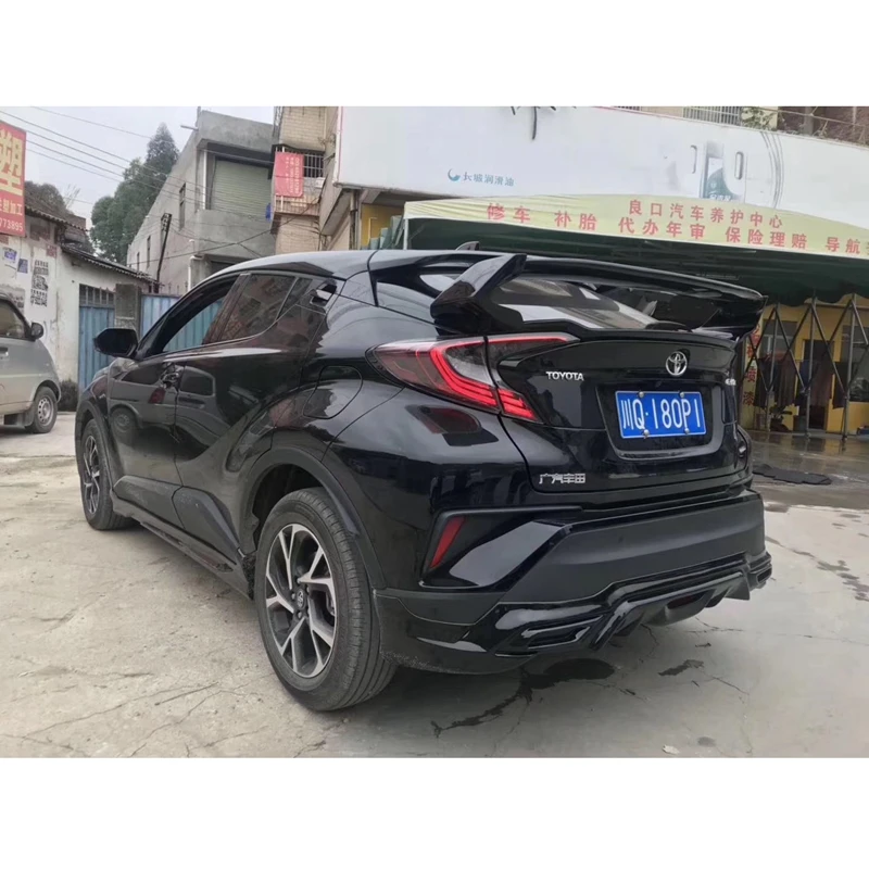Стайлинга автомобилей Высокое качество ABS Пластик Неокрашенный задний спойлер багажник крыло для Toyota CHR C-HR