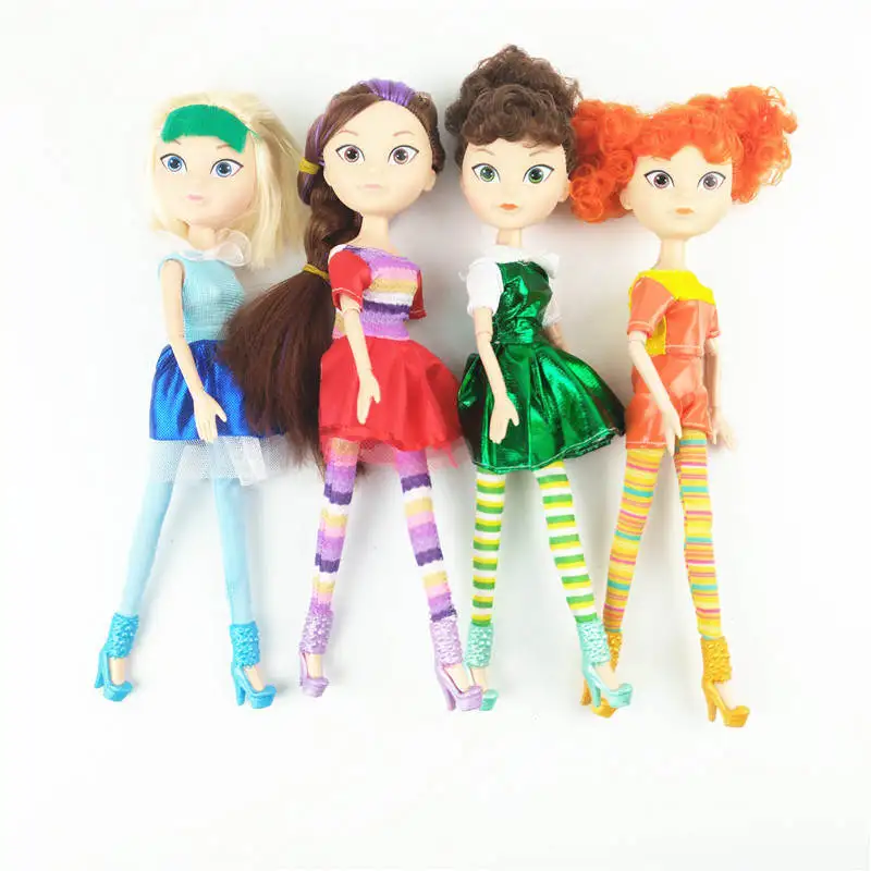 4 предмета/набор 9 суставов Русские мультяшные куклы Kawaii Fairy Fantasy Patrol, куклы унисекс, пластиковые, сделанные своими руками, одежда, Рождественские игрушки для девочек.