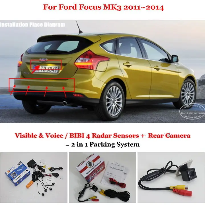 Для Ford Focus MK3 2011 ~ 2014 автомобильные парковочные датчики заднего вида резервная