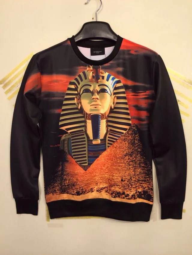 Объёмный рисунок (3D-принт) Толстовка египетского фараона печатных для мужчины и